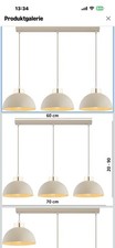 Pendellampe 3-flammig Beige