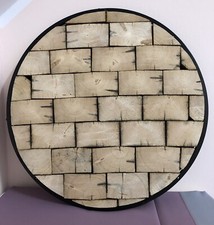 Balken Holzscheiben Bild Rund Wandbild Kunst Dekoration! Absolutes Unikat!