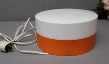 Deckenleuchte Kunststoff 70er Jahre Lampenlicht weiß/orange Funktioniert A 479