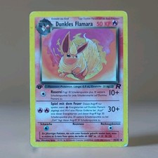Dunkles Flamara 1. Edition Pokemon Karte Deutsch 35/82 Team Rocket