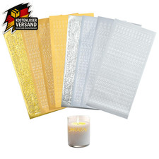 Buchstaben Kerzenaufkleber