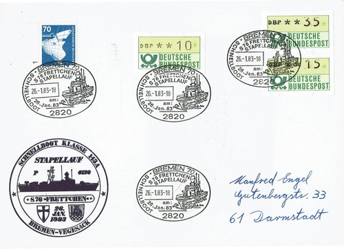 Bremen gedenkblatt stapellauf - bremen,