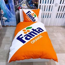 Fanta Set 2 Teile Einzelbett Bettwäsche Kissenbezug Baumwolle Wendbar 160x200cm
