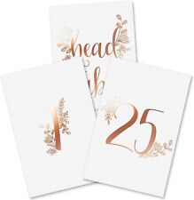 1 bis 25 Elegante Roségold Tischzahlen Karten für Hochzeiten Party Bar Mizwa