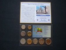 TOP Litauen Kursmünzensatz im Blister + Zertifikat! Münzen! OVP! KMS! RAR! SELTE