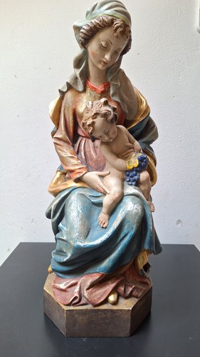 Große madonna bemalt holz - madonna,