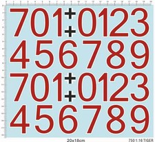  for 1:16   War II German TIGER tank Cross Number water sticker