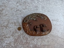 Wanddeko Keramik 2 Eulen,UHU,Kauz,Dekoration,Relief