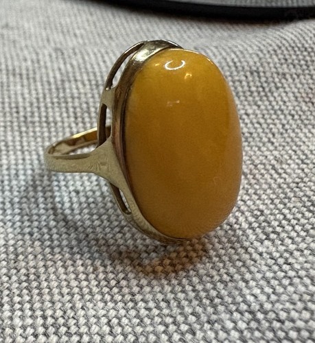 Gold 333 ring mit bernstein - gold,