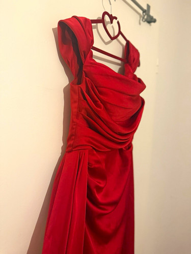 Seidensatin abendkleid 36 - seidensatin,
