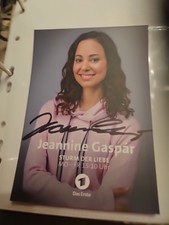 Jeannine Gaspar Sturm der Liebe Autogrammkarte orginal handsigniert