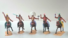 Timpo / 5 Indianer Reiter mit