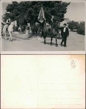 Foto  Reiter mit Fahne des Sokol Ceska Tschechien 1940 Privatfoto
