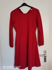 Damenkleid-Langarm Rot Gr. 38 kaum getragen