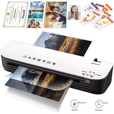 Heiß & Kalt Laminiermaschine A4 Laminiergerät Set mit Papierschneider A4/A5/A6