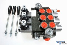 Hydraulik Steuerventil 3 Hebel Handhebelventil Steuergerät 50 Liter 3 Sektionen