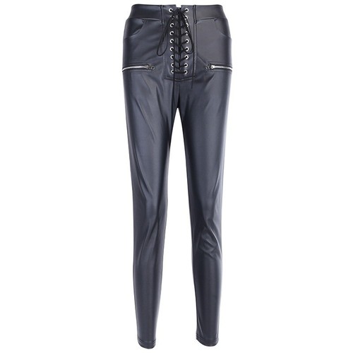 Damen kunstleder hose - kunstleder,
