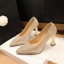 Damen Spule Absatz Pumps