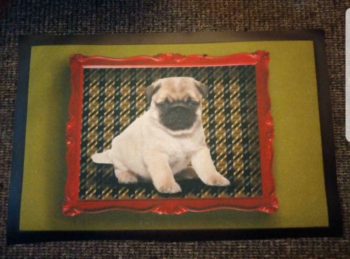 Süße mops fußmatte hunde - fußmatte,