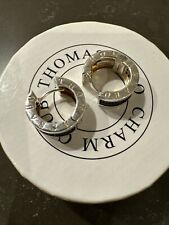 THOMAS SABO Schmuck Ohrringe mit Schwarzen Steinen Silber Creolen CR533-051-11