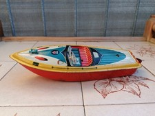 Arnold Rennboot Blechspielzeug 1950er Uhrwerk Vintage Western Germany Speed Boat