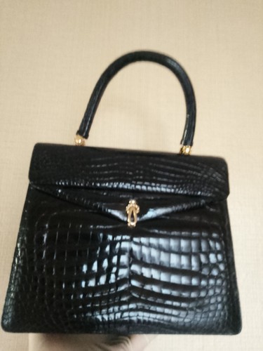 Krokohandtasche 25cm mit - krokohandtasche, 25cm*20