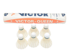 Victor Queen Federball Badminton Natur Gänsefeder Vintage 6stk