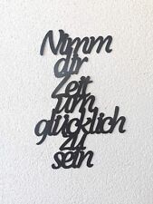 Wandbild Metall Schriftzug