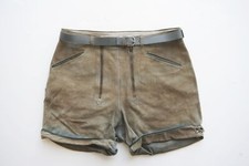 Kurze 70er Vintage DDR Damwild Lederhose Naumburg sexy Doppelzipp grau Gr.54