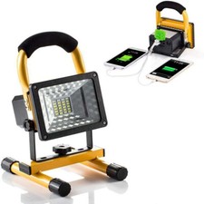 Fluter Leuchte LED Baustrahler Akku Arbeitsleuchte Baustellen Strahler Handlampe
