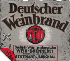770549) Weinbrand Etikett Wein