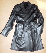 Damen Mantel Echt Ledermantel , weiches Leder, Gr.38 schwarz