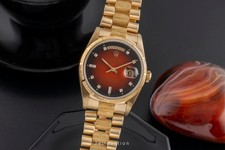 Rolex Day-Date 18k Red Vignette Diamond Dial Borke Gold Automatik Ref. 18248 