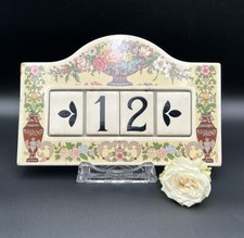 Hausnummer Keramik Hausnummernschild Santa Barbara Ceramic Jugendstil #6000