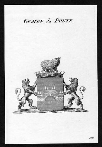 1820 ponte wappen adel - ca.,