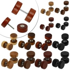 Fake Plugs Fake Tunnel Ohrstecker Fakeplugs Piercing Holz 8 10 12 mm »
