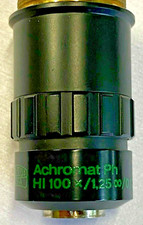 Carl Zeiss Jena Mikroskop Objektiv Achromat Hi Ph 100x/1,25 ∞/0,17-A