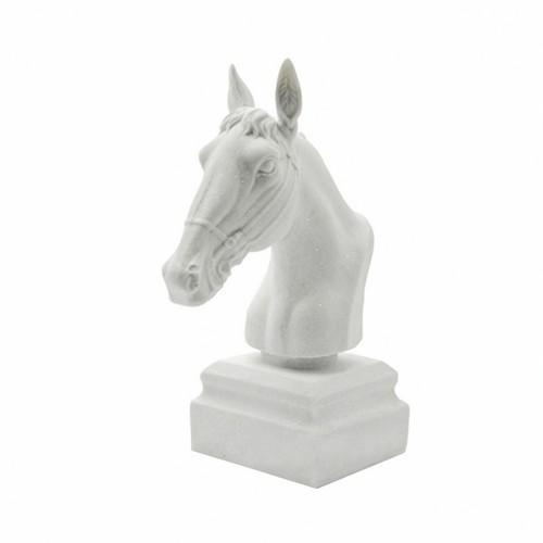 Pferdekopf skulptur mit sockel - mit,