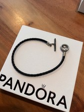 Pandora Armband Leder Schwarz