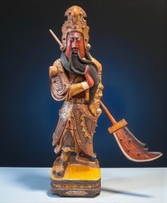 Guan Yu Krieger Holz Statue -