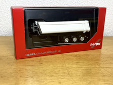 HERPA 077026 Schmitz Cargobull Kippsattelauflieger Stahlmulde weiß 1:87