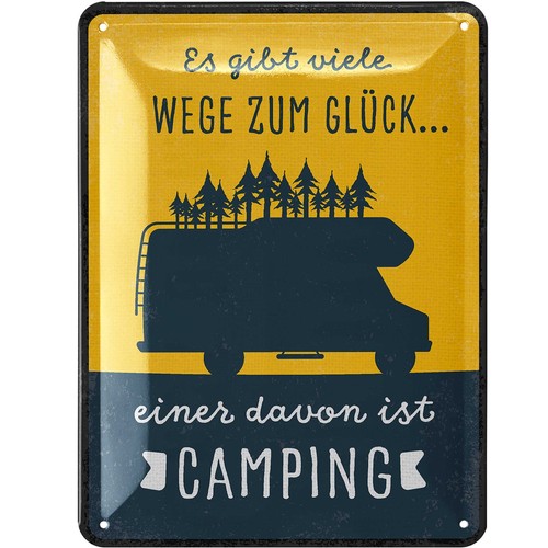 Retro blechschild camper - retro,