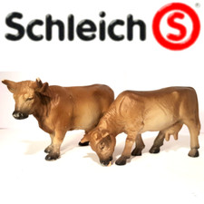2x Schleich Kuh 13205 + 13230 Schleichtier Farm Bauernhof Tiere 2x M.i. Portugal