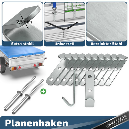 Planenhaken netzhaken nieten - netzhaken,