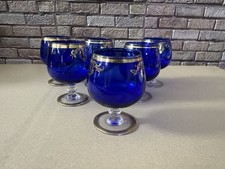 Weinglas Glas blau mit
