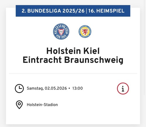 Holstein kiel heimspieltag - kiel, 16.