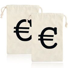 2 Stück Geldsack Münzbeutel
