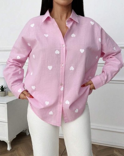 Bluse hemd baumwolle hellpink - bluse,