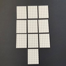 10 Lego Platten 6x8 weiss NEU