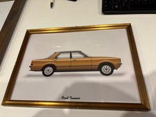 Kunstdruck Zeichnung Ford Taunus TC Cortina Prospekt Bild DIN A4 ohne Rahmen